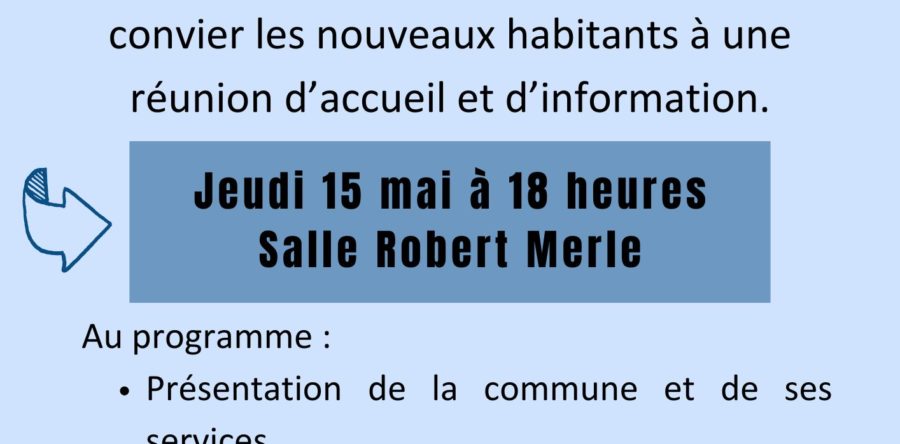 Réunion des nouveaux arrivants